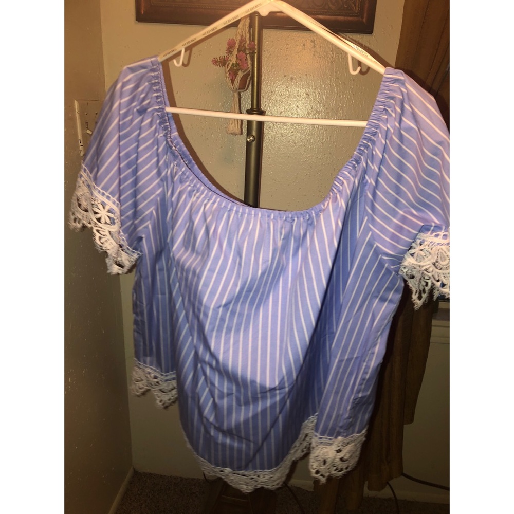Plus size off the shoulder blouse
